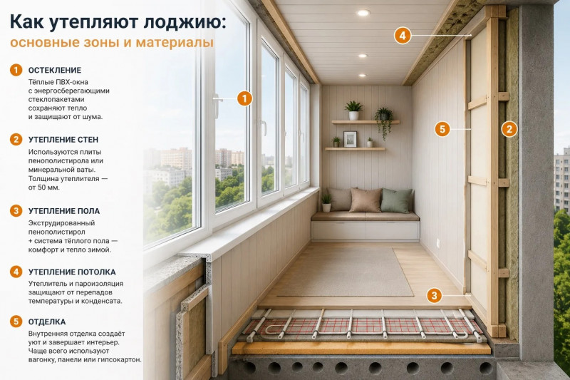 Как правльно утеплить лоджию в Ноосибирске